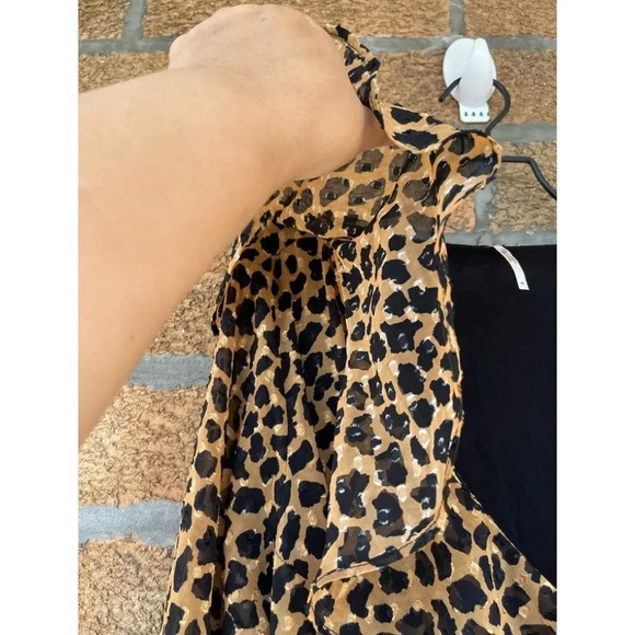 Free People Leopard Print Frenchie Mini Wrap Dress medium - Picture 8 of 17